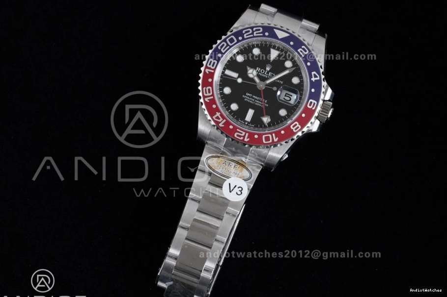 SH3285 V 1:1 Bezel BLRO Best New SS Pepsi OdorResistant Master (UV Edition II ARF ) On Oyster Bracelet 904L GMT 126710 858 0420